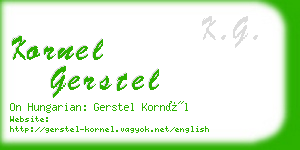 kornel gerstel business card